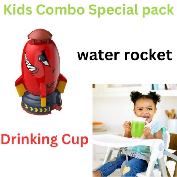 Kids Combo Special pack Water rocket & Non spill Cup